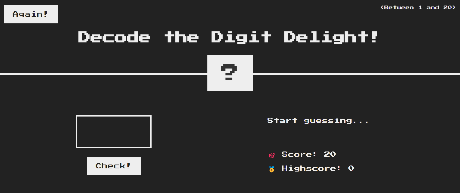 screenshot of Decode the Digit Delight